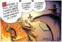 Exorcist drives the demons Lindsey Graham and Mitch McConnell back to Hell.